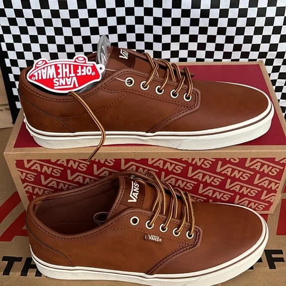 Vans Atwood Leather Brown/Marshmallow Men’s sneakers - Picture 2 of 16